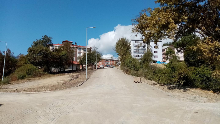 Zambak Sokakta yol düzenleme çalışmaları devam ediyor