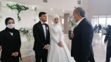 Başkanımız Fatma Betül ve Zafer çiftinin nikahını kıydı