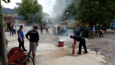 Belediye personelimize yangın söndürme eğitimi verildi