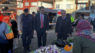 Başkanımız Sn Kaymakamımız ile birlikte esnaf ve pazaryeri ziyareti gerçekleştirdi