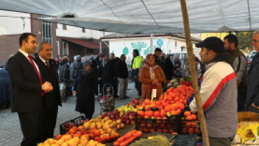 Başkanımız Sn Kaymakamımız ile birlikte esnaf ve pazaryeri ziyareti gerçekleştirdi