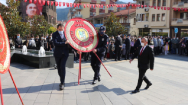 29 Ekim Cumhuriyet Bayramı Çelenk Sunma Töreni Yapıldı