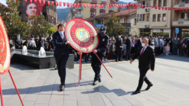 29 Ekim Cumhuriyet Bayramı Çelenk Sunma Töreni Yapıldı